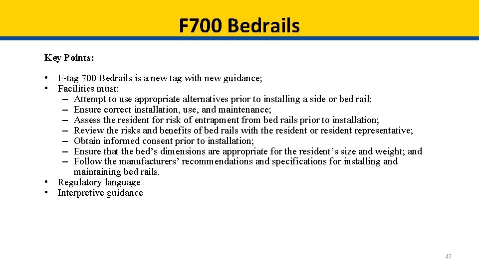 F 700 Bedrails Key Points: • F-tag 700 Bedrails is a new tag with F 700 Bedrails Key Points: • F-tag 700 Bedrails is a new tag with