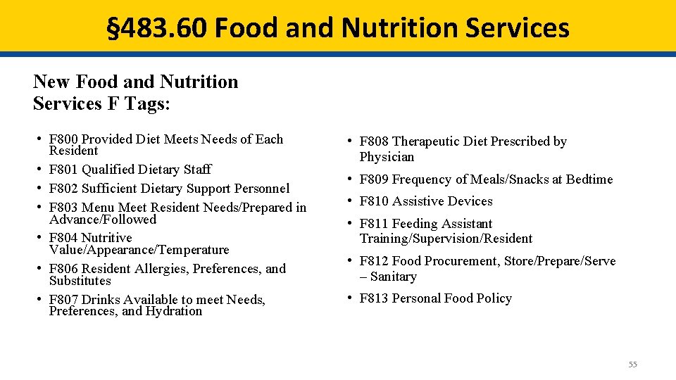§ 483. 60 Food and Nutrition Services New Food and Nutrition Services F Tags: § 483. 60 Food and Nutrition Services New Food and Nutrition Services F Tags: