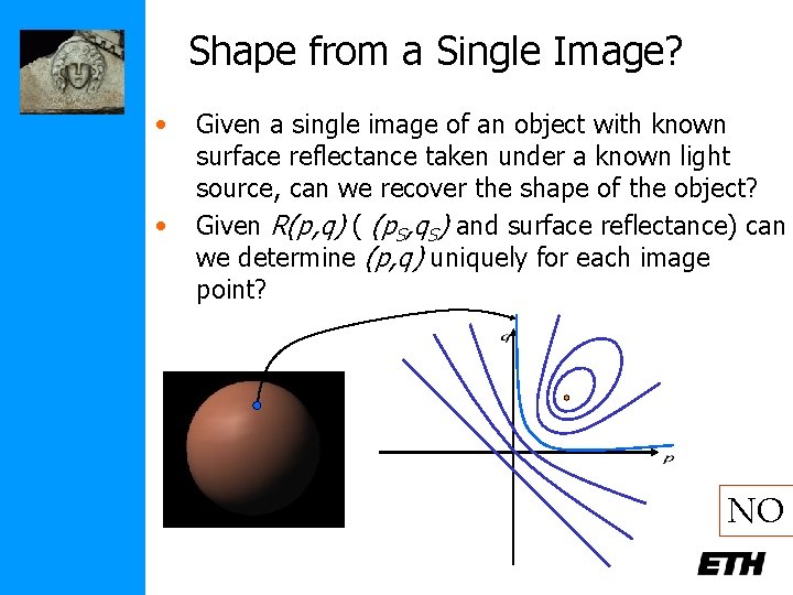 Shape from a Single Image? • • Given a single image of an object