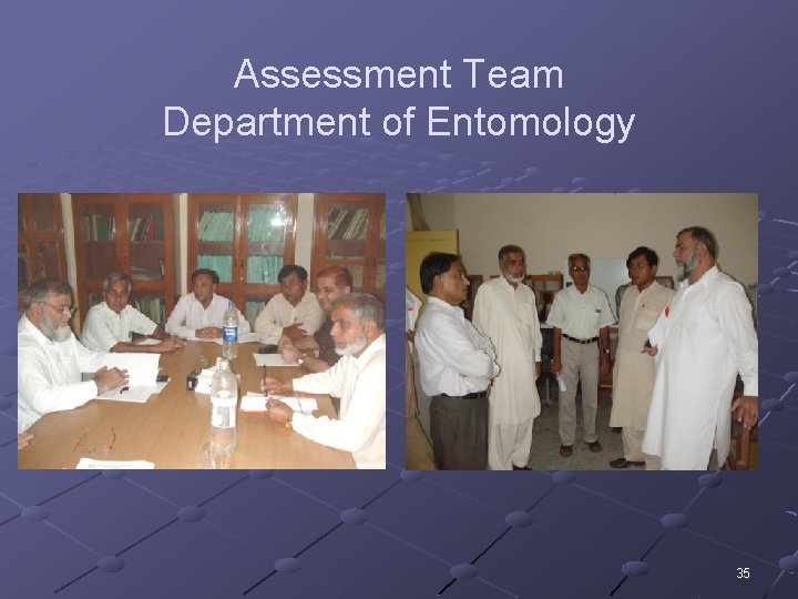 Assessment Team Department of Entomology 35 