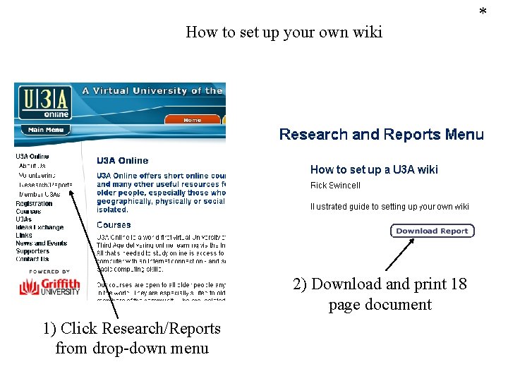 How to set up your own wiki 2) Download and print 18 page document