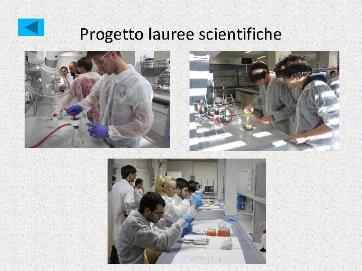 Progetto lauree scientifiche 