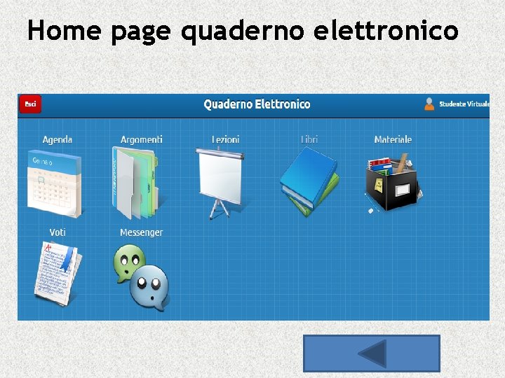 Home page quaderno elettronico 