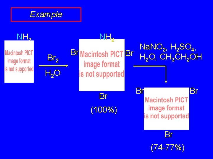 Example NH 2 Br Na. NO 2, H 2 SO 4, Br H O, Example NH 2 Br Na. NO 2, H 2 SO 4, Br H O,