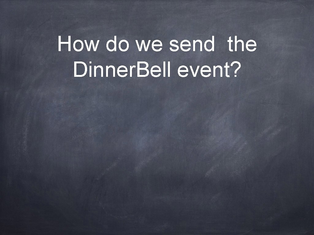 How do we send the Dinner. Bell event? 