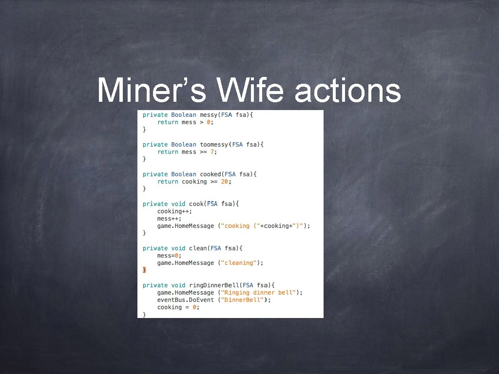 Miner’s Wife actions 