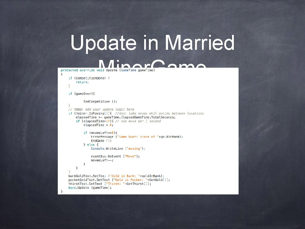 Update in Married Miner. Game 