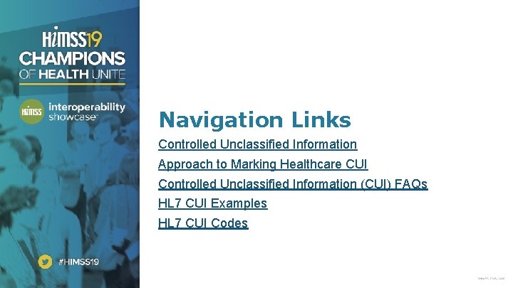 Navigation Links Controlled Unclassified Information Approach to Marking Healthcare CUI Controlled Unclassified Information (CUI)