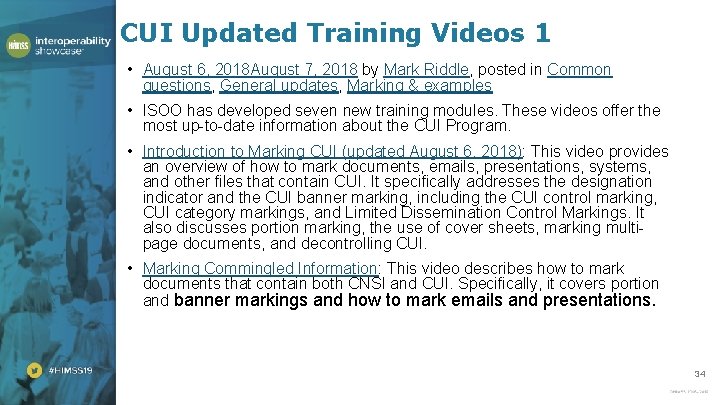CUI Updated Training Videos 1 • August 6, 2018 August 7, 2018 by Mark