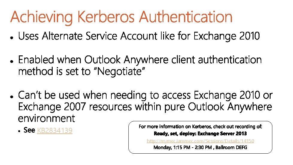 KB 2834139 http: //mymec. iammec. com/Sessions/Details/14150 KB 2834139 http: //mymec. iammec. com/Sessions/Details/14150