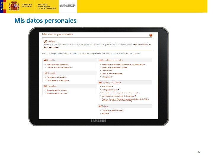 Mis datos personales 72 