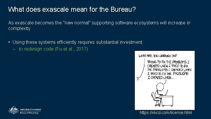 What does exascale mean for the Bureau? As exascale becomes the "new normal" supporting
