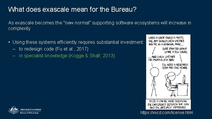 What does exascale mean for the Bureau? As exascale becomes the "new normal" supporting What does exascale mean for the Bureau? As exascale becomes the "new normal" supporting