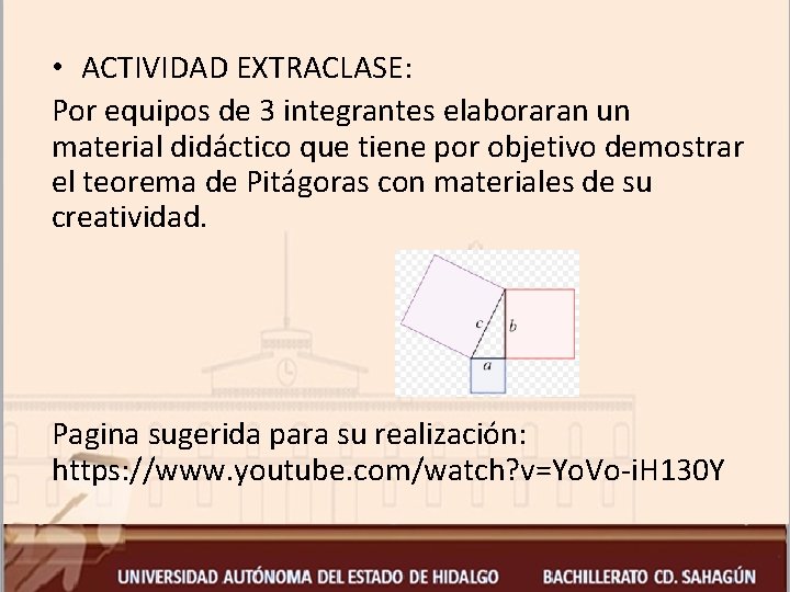  • ACTIVIDAD EXTRACLASE: Por equipos de 3 integrantes elaboraran un material didáctico que