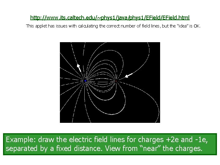 http: //www. its. caltech. edu/~phys 1/java/phys 1/EField. html This applet has issues with calculating