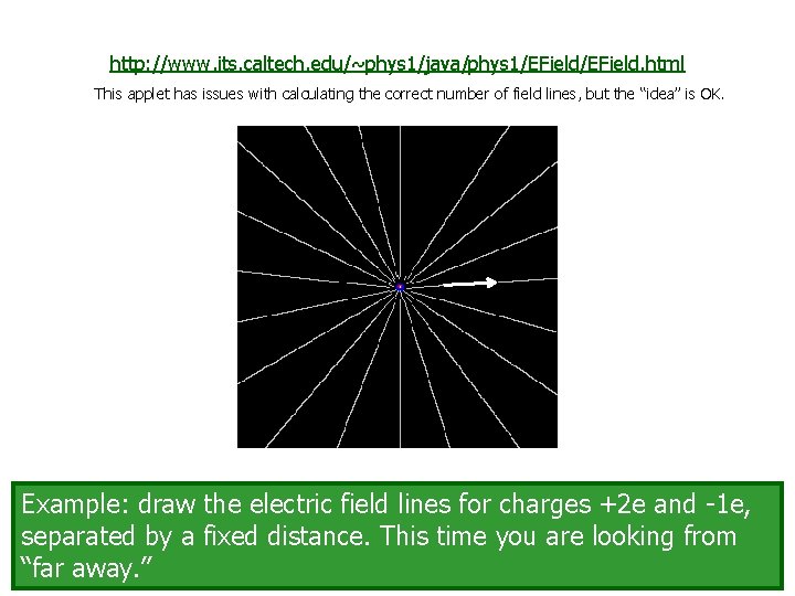 http: //www. its. caltech. edu/~phys 1/java/phys 1/EField. html This applet has issues with calculating