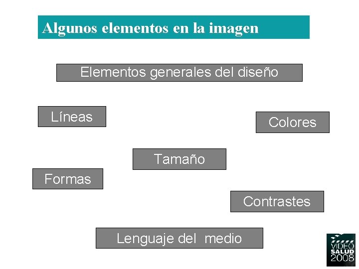 Algunos elementos en la imagen Elementos generales del diseño Líneas Colores Tamaño Formas Contrastes Algunos elementos en la imagen Elementos generales del diseño Líneas Colores Tamaño Formas Contrastes