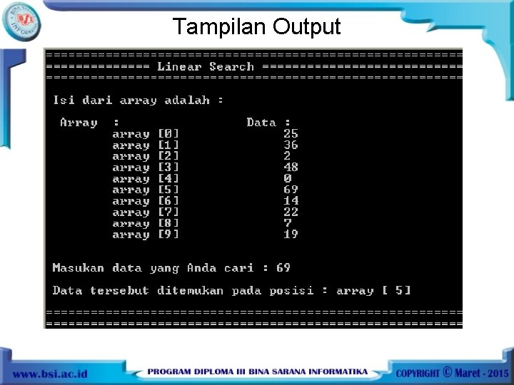 Tampilan Output 