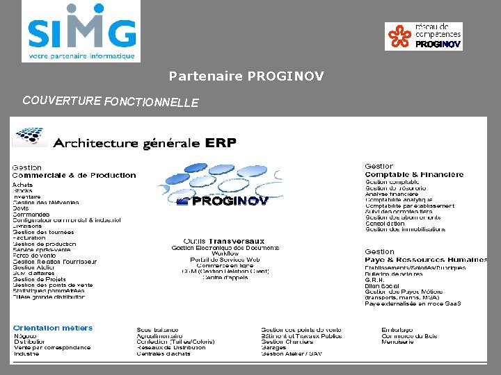 Partenaire PROGINOV COUVERTURE FONCTIONNELLE 