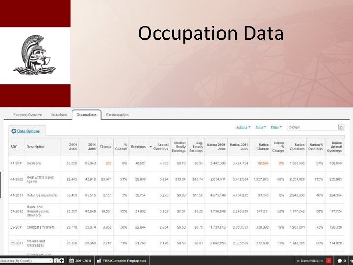Occupation Data 