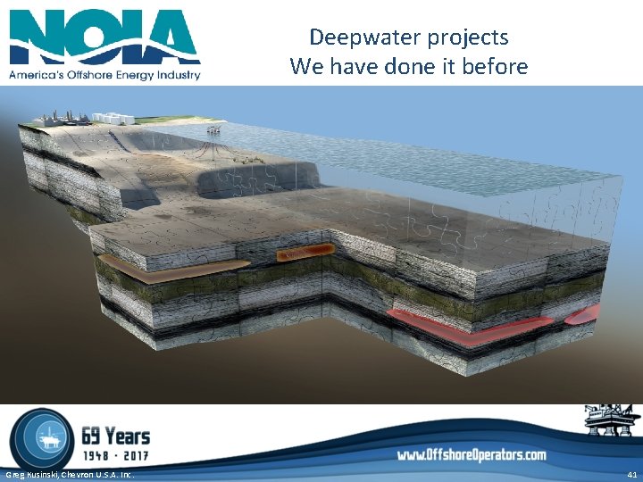 Deepwater projects We have done it before Greg Kusinski, Chevron U. S. A. Inc. Deepwater projects We have done it before Greg Kusinski, Chevron U. S. A. Inc.