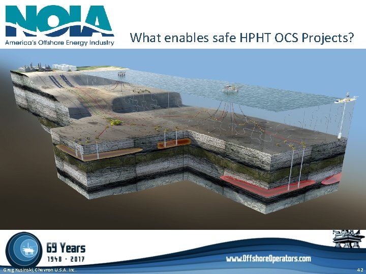 What enables safe HPHT OCS Projects? Greg Kusinski, Chevron U. S. A. Inc. 42 What enables safe HPHT OCS Projects? Greg Kusinski, Chevron U. S. A. Inc. 42