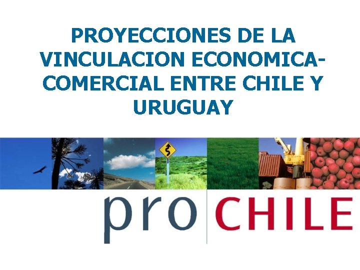 PROYECCIONES DE LA VINCULACION ECONOMICACOMERCIAL ENTRE CHILE Y URUGUAY 