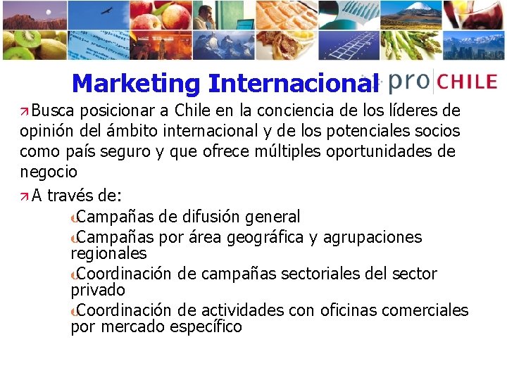 Marketing Internacional posicionar a Chile en la conciencia de los líderes de opinión del