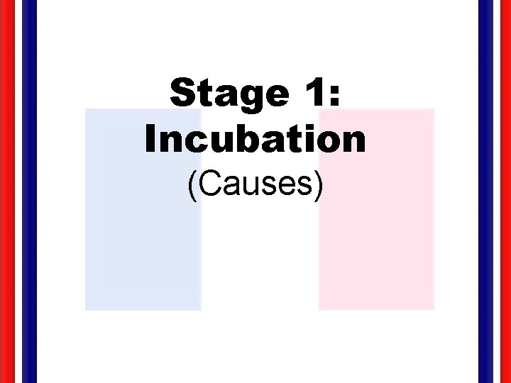 Stage 1: Incubation (Causes) 
