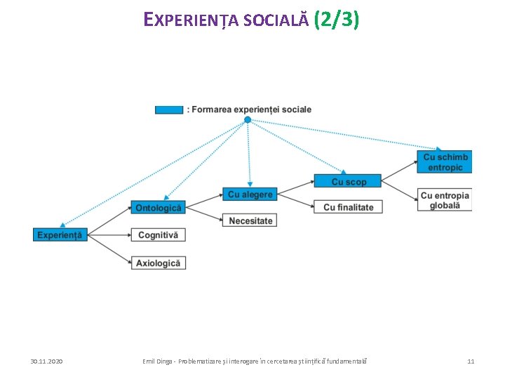 EXPERIENȚA SOCIALĂ (2/3) 30. 11. 2020 Emil Dinga - Problematizare și interogare în cercetarea