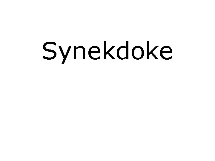 Synekdoke 
