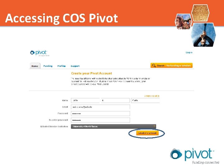 Accessing COS Pivot 