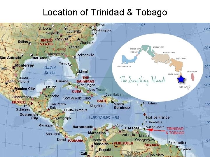 Location of Trinidad & Tobago 