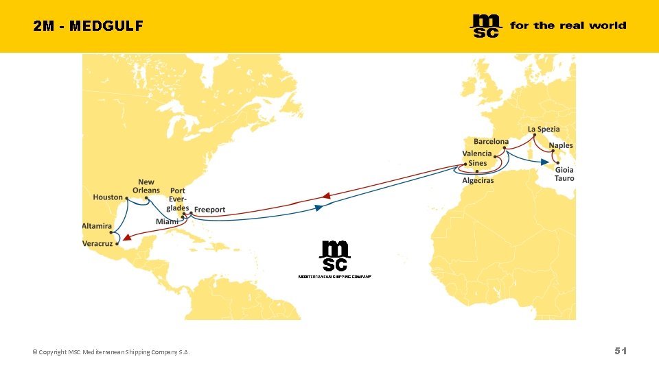 2 M - MEDGULF © Copyright MSC Mediterranean Shipping Company S. A. 51 2 M - MEDGULF © Copyright MSC Mediterranean Shipping Company S. A. 51