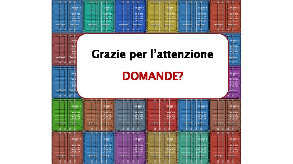 Grazie per l’attenzione DOMANDE? Grazie per l’attenzione DOMANDE?