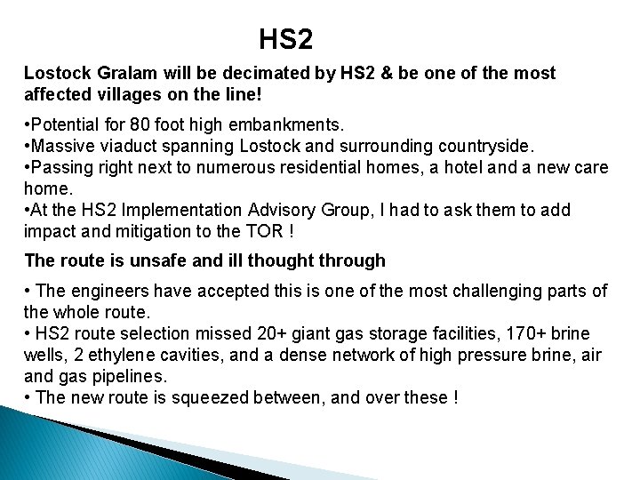 HS 2 Lostock Gralam will be decimated by HS 2 & be one of