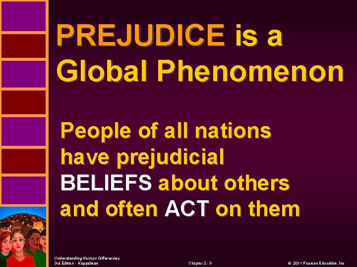 PREJUDICE is a Global Phenomenon People of all nations have prejudicial BELIEFS about others