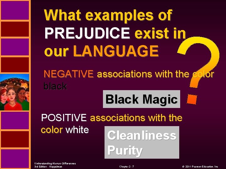 What examples of PREJUDICE exist in our LANGUAGE NEGATIVE associations with the color black