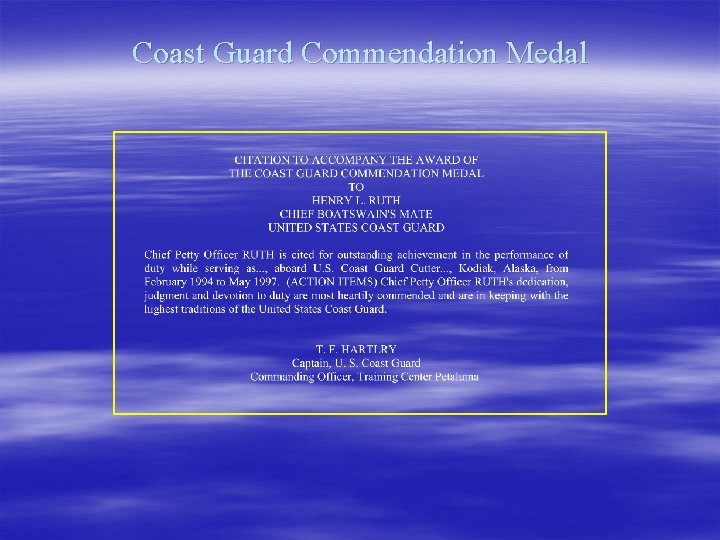 Coast Guard Commendation Medal 