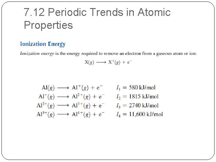 7. 12 Periodic Trends in Atomic Properties 
