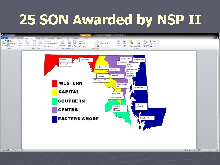 25 SON Awarded by NSP II 25 SON Awarded by NSP II
