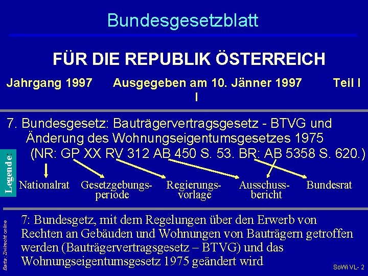 Bundesgesetzblatt FÜR DIE REPUBLIK ÖSTERREICH Jahrgang 1997 Ausgegeben am 10. Jänner 1997 I Teil