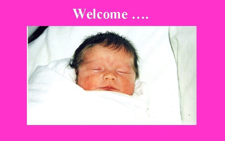 Welcome …. 