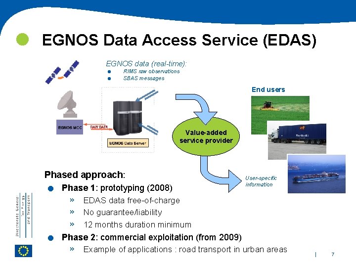  EGNOS Data Access Service (EDAS) . . EGNOS data (real-time): RIMS raw observations