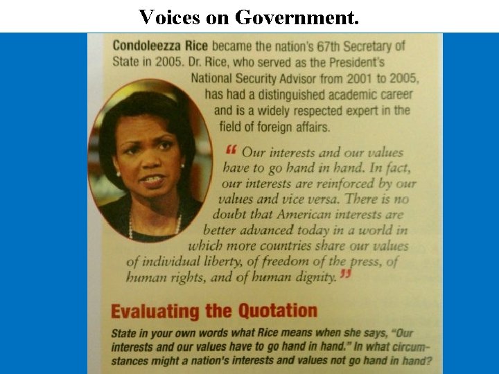 Voices on Government. 