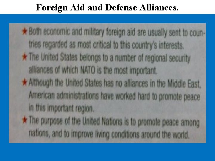 Foreign Aid and Defense Alliances. 