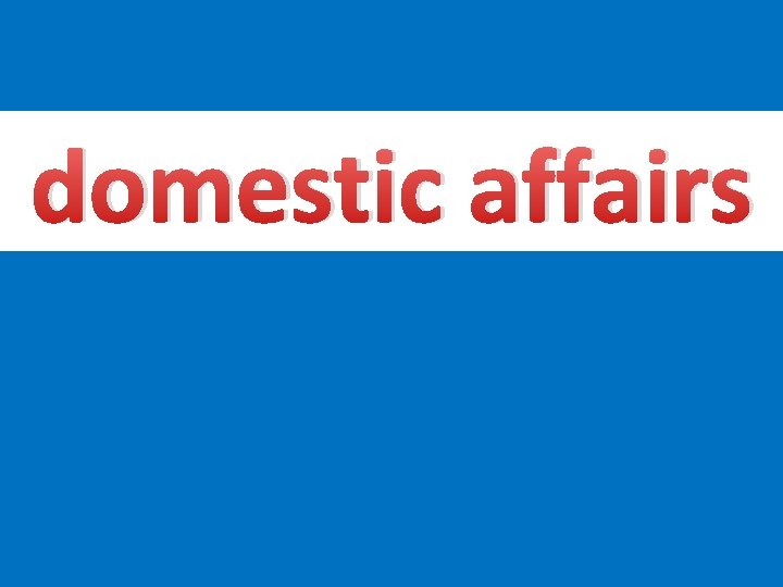 domestic affairs 