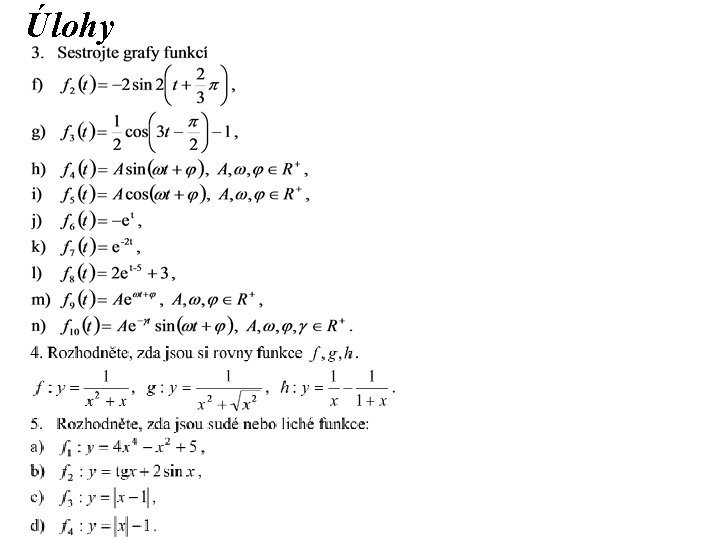Úlohy 
