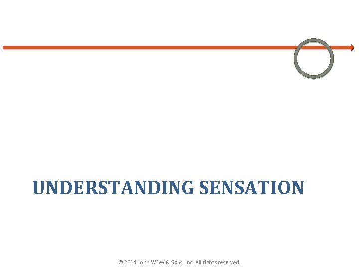 UNDERSTANDING SENSATION © 2014 John Wiley & Sons, Inc. All rights reserved. 