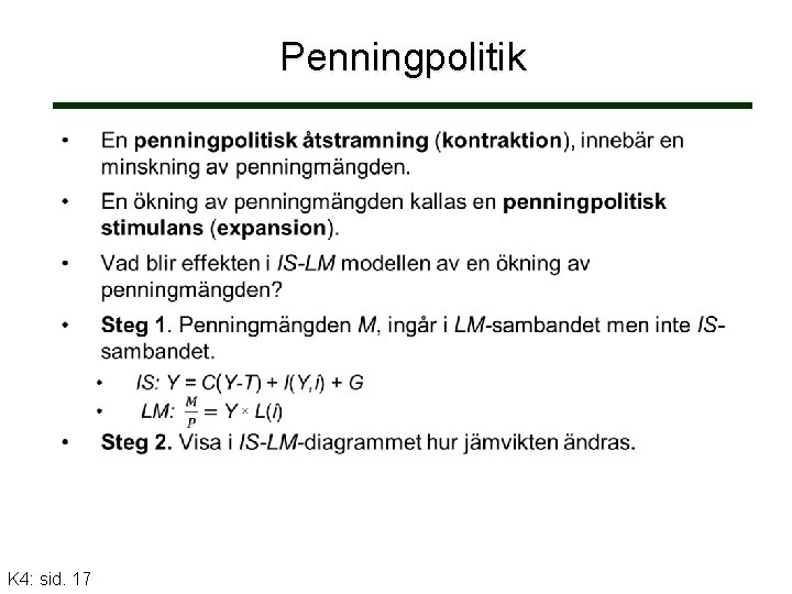 Penningpolitik K 4: sid. 17 